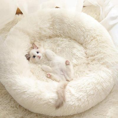 China Travel Machine Cat Beds Fluffy Soft Pet Washable Waterproof Bottom Bed for sale