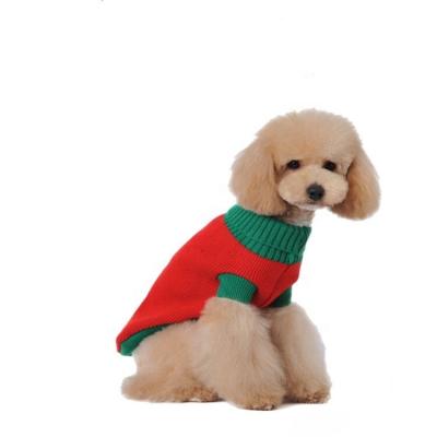 China Cute Sustainable Dog Turtle Neck Soft Warm Knitwear Knit Sweater Pet Holiday Christmas Sweater for sale