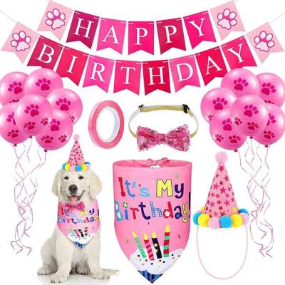 China Viable Fashion Pet Birthday Party Decoration Kit Dog Birthday Hat for sale