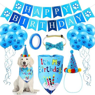 China Sustainable Dog Pet Birthday Party Decorations Supplies Happy Birthday Party Kit for sale