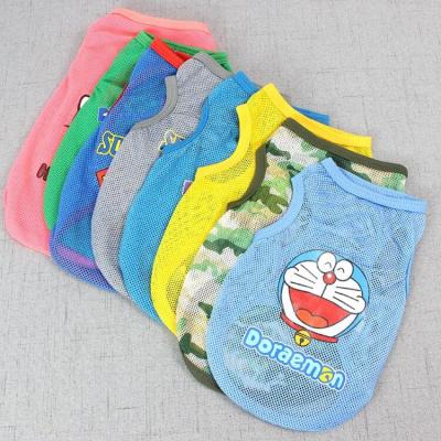 China Printed Cute Viable Summer Pets T-shirt Puppy Clothes Pets Dog Clothes Cat Vest Cotton Apparel Costumes for sale