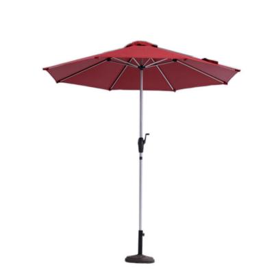 China Modern LED Clamp Tilt Umbrella Outdoor Patio Garden Solar Parasol with USB for sale