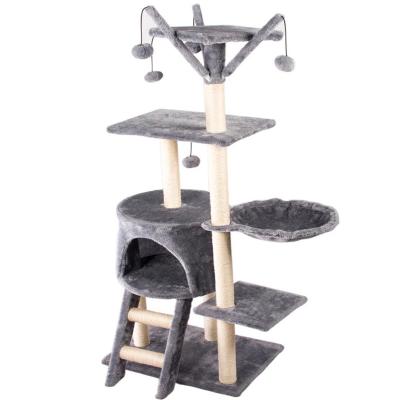 China High Quality Indoor Outdoor Viable Luxury Wooden Climbing Tower Pet Products Cat Tree For Sale for sale