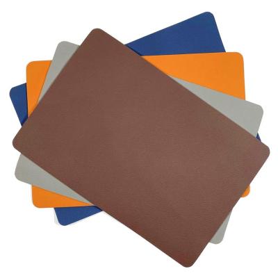 China 2021 Viable High Quality Indoor Outdoor Hotel Restaurant Party Washable Non-Slip PVC Look Carpet Leather Place Mat Two Colors For Sale for sale