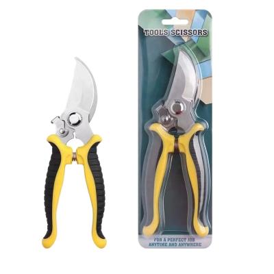 China Hot Amazon Sale Stainless Steel Factory Garden Tools Anti-Slip Handle Shears Branch Trimmer Electrician Scissor Graft Scissors for sale