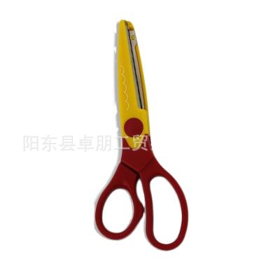 China Kids Special Plastic Safety Handle Design Universal Cutting Paper Scissors For Decoration for sale