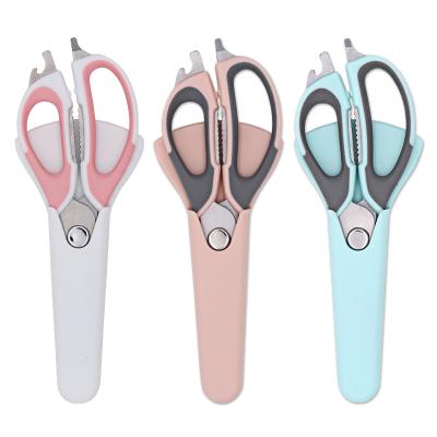 China Home Kitchen Sharpener Heavy Duty Function Refrigerator Shears Multifunctional Kitchen Scissors Set Bone 2 In 1 Detachable Scissors for sale