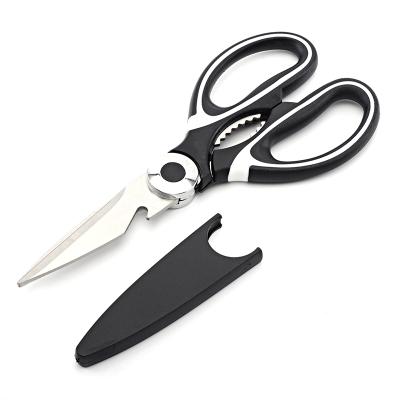 China Kitchen Scissors Top Stainless Steel Kitchen Scissors Walnut Scissors Bottle Opener Total Row Scissors for sale