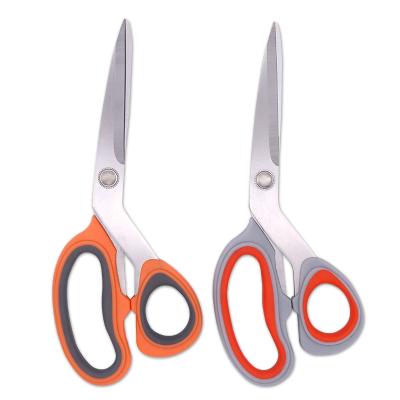 China Fabric /Sewing Shears 8.2 Stainless Steel Scissors Heavy Duty Paper Fabric Scissors Heavy Duty Handle Titanium Industrial Plastic Tailor's Scissors for sale