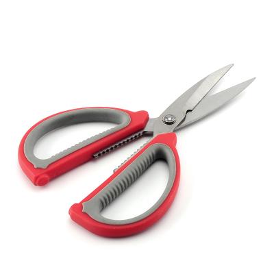 China Fast Delivery Household Stainless Steel Universal Multifunctional Cut Scissors Can Open A Beer Bottle Scissors for sale