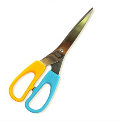 China Cutting Two Color Stainless Steel Universal PVC Handle Office And Household Scissors For Paper Cutting for sale