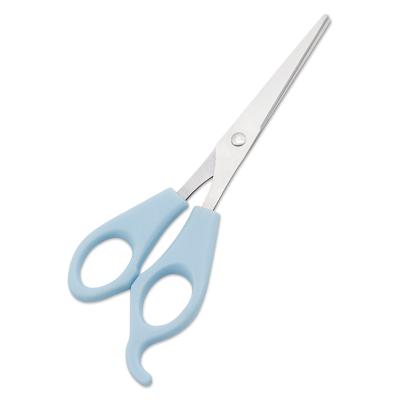 China Barber Scissors Stainless Steel Beauty Hairdressing Plastic Handle Classic Design Straight Blue Professional Hair Scissors Best 6.0 for sale