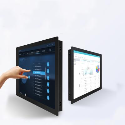 China Industrail 15.6 Inch Touch Screen Wall Mount Monitor Capacitive Touch Screen IP65 Multi Monitor DVI VGA BNC AV TV for sale