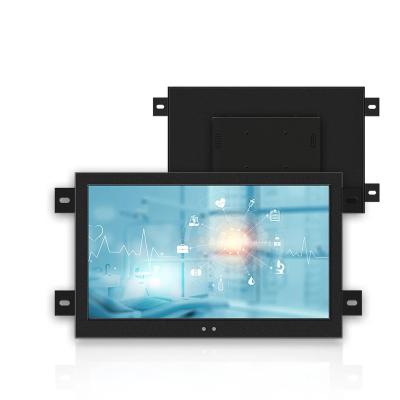 China Touch Screen 21.5 Inch Wall Mount LCD Monitor Industrial Embedded Advertising Machine With VGA DVI BNC AV TV Output for sale