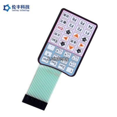 China HAUSTIER flacher Membranschalter, Matrix-elektronische Membran-Tastatur-Platte zu verkaufen