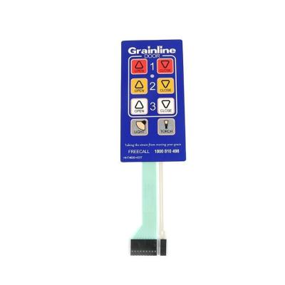 China Flat Membrane Switch voor consumentenelektronica met silkscreenprinting en isolatieweerstand 100MΩ Te koop