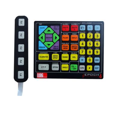 China Matte Automotive Membrane Switch Overlay with Matte Finish and Silk Screen Printing Technology for sale