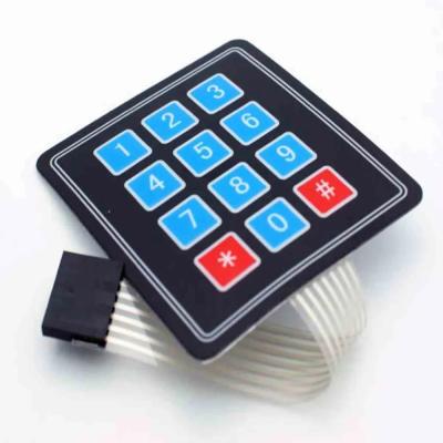 China Teclado de membrana resistente al agua de 5 V de voltaje continuo personalizable para aplicaciones industriales en venta