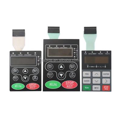 China Matte Finish PC/ABS Membrane Switch Overlay with Silk Screen Printing Technology and Customized Design for sale