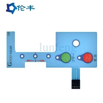 중국 PET LED 멤브레인 키패드 3M468 블루 홈 그래픽 오버레이 멤브레인 판매용