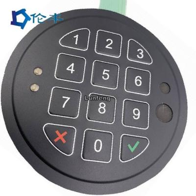 China Customizable Flat Membrane Keypad -30C-80C Temperature Range and DC 12V Voltage Rating for Medical Us for sale