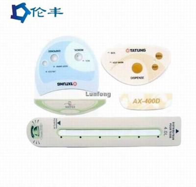 China Paneles de control eléctricos gráficos de 3M Push Button Custom de la capa del panel de la PC plana en venta