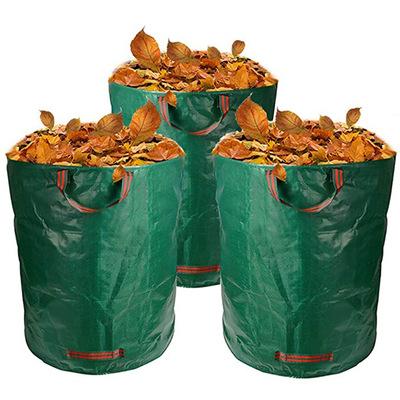 China Durable High Quality Round Plastic Lawn Garden Sack Leaf Collector Bag Leaf Waste Bag for sale