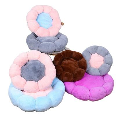 China Sustainable Flower Form New Multi Colors Comfortable Cat Sleep Pet Nest Cats Cage And Bed Pet Cushion for sale