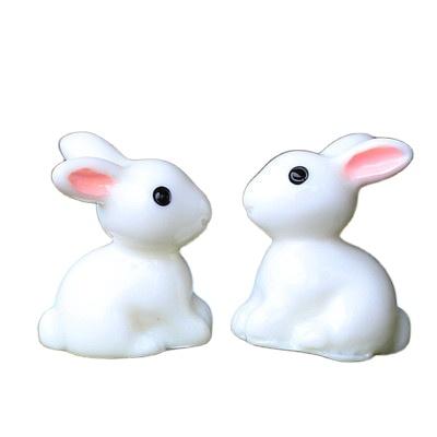 China High Quality Mini Rabbit Animal Figurines From China Mini Figurines Garden Decorations Resin for sale