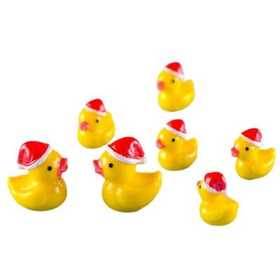 China China Mini Little Yellow Duck Resin Open Mini Garden Decoration Decorative Duck Figurine Christmas Ducks for sale