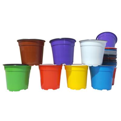 China Easy Wholesale Cheap Decorative Modern Double Color Printed Gardening Plants Large Plastic Flower Pot for sale