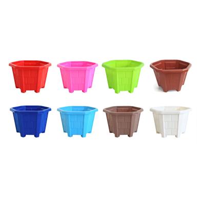 China Wholesale Hot Selling Durable Hexagonal Plant Pots Nursery Plant Flower Pot Plastic Garden for sale