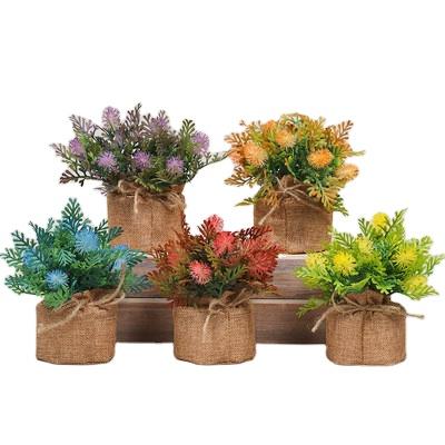 China Modern Decorative Plastic Burlap Sack Flowers Other Decorative Flowers and Artificial Plants Bonsai Flowers for sale