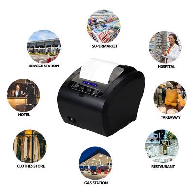 China Zywell kitchen black and white bluetooth thermal printer with USB+LAN interface for sale