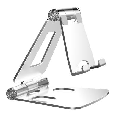 China Mobile Phone Stand Tablet Holder Stand Aluminum Portable Adjustable Folding Double Stand Holder for sale