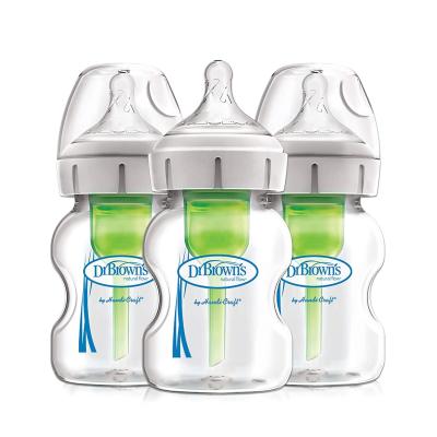 China Dr. Brown Options+ Wide-Neck Baby Bottle BPA Free, 5 oz Baby Bottle Gift Set Baby Milk Bottle for sale