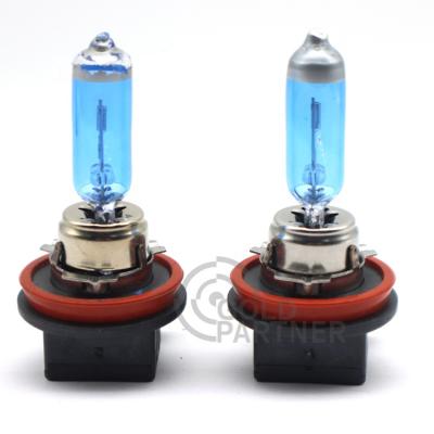 China Motorcycle Head Light Super Bright Halogen Lamp 12V 35W H4 Halogen Bulb With Blue Top for sale