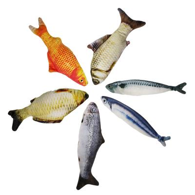 China Viable Hot Selling Dancing Pet Cat Toys Amazon Simulation Anti Bite Plush Fish Catnip Rubbery for sale