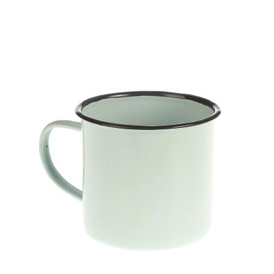 China Sustainable Outdoor Customized Printed Enamel Camping Mug With Handle for sale