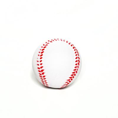 China Anti Trigger Toy Custom Baseball Shape PU Stress Ball Promotional Print Squeeze Logo for sale