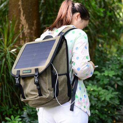 China With USB Solar Panel Backpack Outdoor 6.5w USB Mount Solar Panel Charging Hiking Multifunctional Solar Daypacks Travel Bag for sale