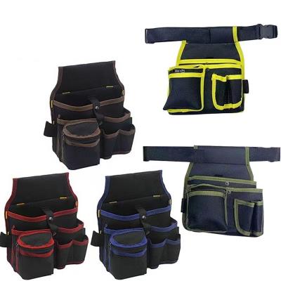 China 7 Pockets Multi-Function Electrician Toolkit Drill Waist Belt Bag Storage Tool Organizer Wrench Screwdriver Tool Bags for sale