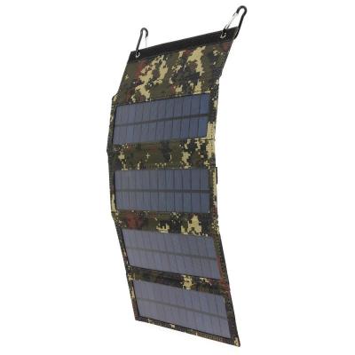 China 50W Waterproof USB 10 in1 USB Foldable Solar Panel 5V Sun Power Battery Bank Pack Waterproof Cable for Phone Backpack Camping Hiking for sale