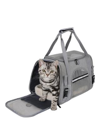 China Pet Backpack Dog Bag Cat Bag Outside Breathable Pet Window Backpack Portable Transparent Cat Bag 44x25x28cm for sale