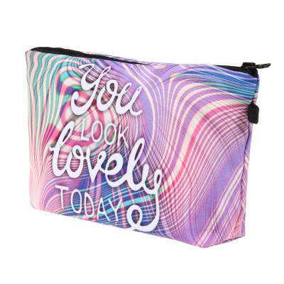 China NATIONAL Printing Cosmetic Bags Novation Travel Wash Zipper Toiletry Amenity Pouch Makeup Organizer for sale