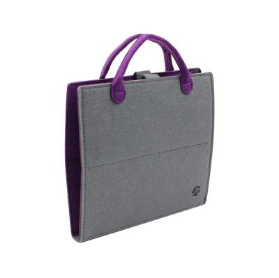 China Fashion Custom Recycled Felt Glass Bag Storage Tote Bag Glass Holder for sale