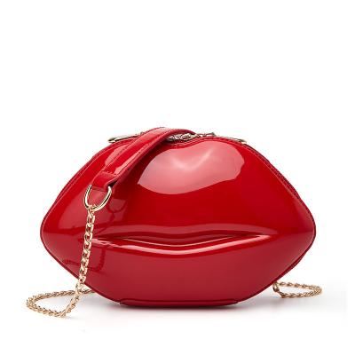 China Fashion Lips Fashion Lips Ladies Day Clutch Bag Chain Purse Shoulder Bag Women's Cross - Body Bags for sale