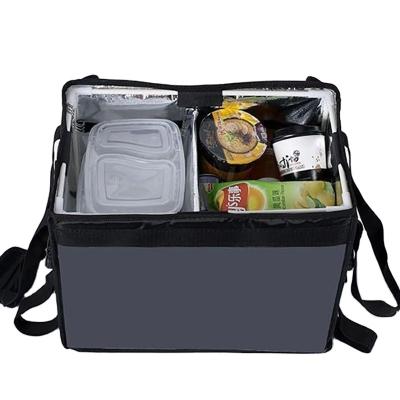 China Reusable Insulated Polyester Different Size Food Delivery Bag Motorcycle Delivery Box for sale