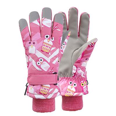 China OEM Snow Ski Gloves With Children Warm Fleece Lined Winter Gloves Non-Slip Waterproof Windproof Waterproof For Skiing for sale