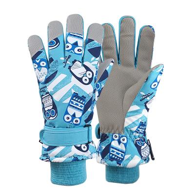 China Cartoon Non-slip Windproof Waterproof Thicken Waterproof Children Ski Warm Winter Gloves For Outdoor Sports Cycling for sale